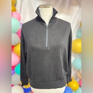 Nordstrom Dark Gray Quarter Zip Pullover Size Small NWT $79.50